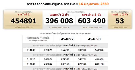 thailottery results 16-10-2017|สำนักงานสลากกินแบ่งรัฐบาล.
